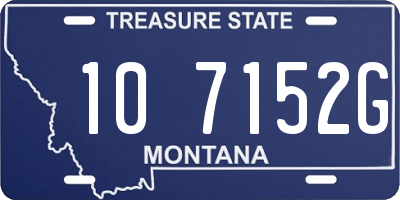 MT license plate 107152G