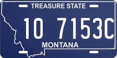 MT license plate 107153C