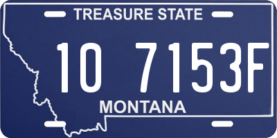 MT license plate 107153F