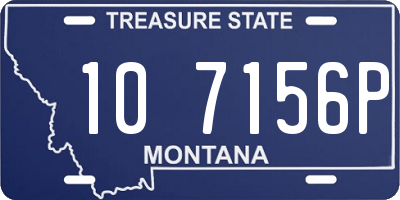 MT license plate 107156P