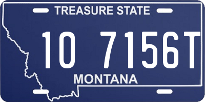 MT license plate 107156T