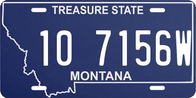 MT license plate 107156W