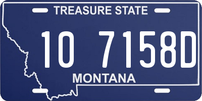 MT license plate 107158D