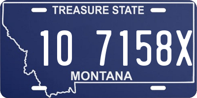 MT license plate 107158X