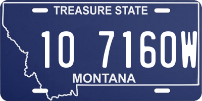 MT license plate 107160W