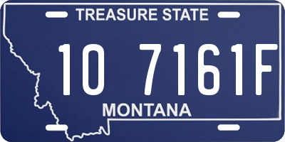 MT license plate 107161F