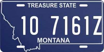 MT license plate 107161Z