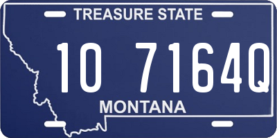 MT license plate 107164Q