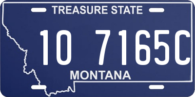 MT license plate 107165C