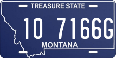 MT license plate 107166G