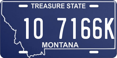 MT license plate 107166K