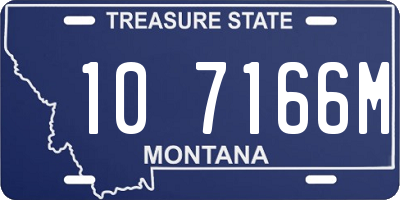 MT license plate 107166M