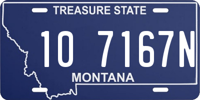 MT license plate 107167N