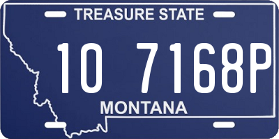 MT license plate 107168P