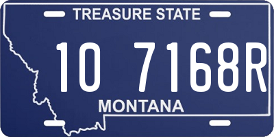MT license plate 107168R