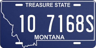 MT license plate 107168S