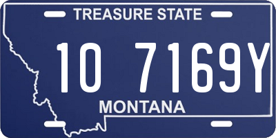 MT license plate 107169Y