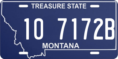 MT license plate 107172B