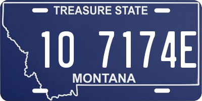 MT license plate 107174E