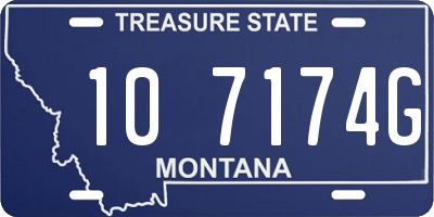 MT license plate 107174G