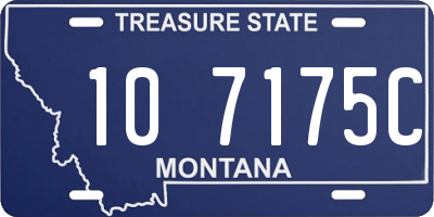 MT license plate 107175C