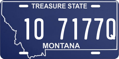 MT license plate 107177Q