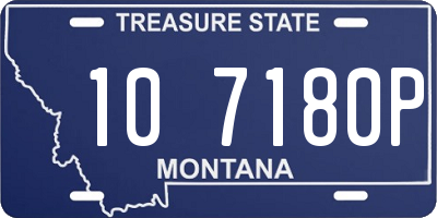 MT license plate 107180P