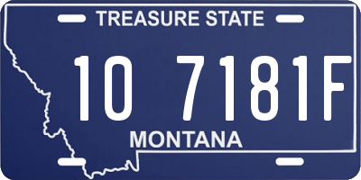 MT license plate 107181F