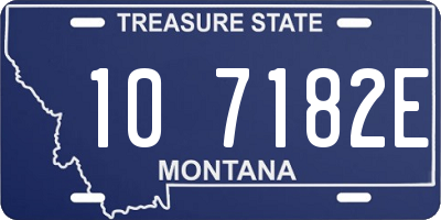 MT license plate 107182E