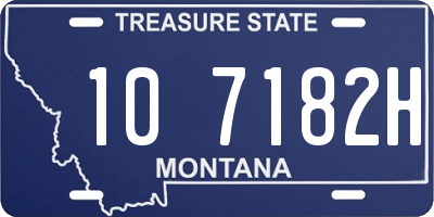 MT license plate 107182H