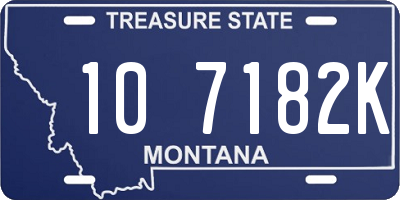 MT license plate 107182K