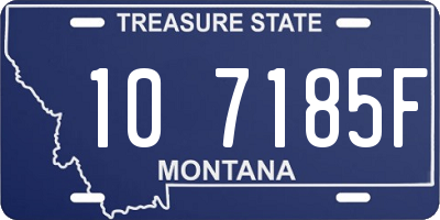 MT license plate 107185F