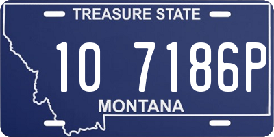 MT license plate 107186P