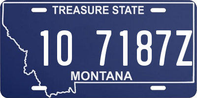 MT license plate 107187Z