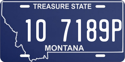 MT license plate 107189P