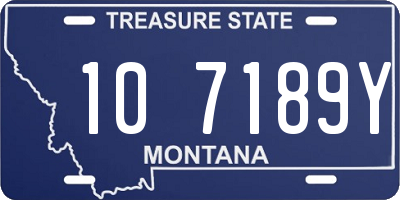 MT license plate 107189Y