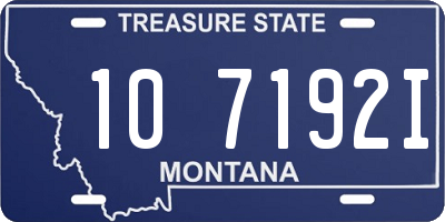 MT license plate 107192I