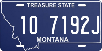 MT license plate 107192J