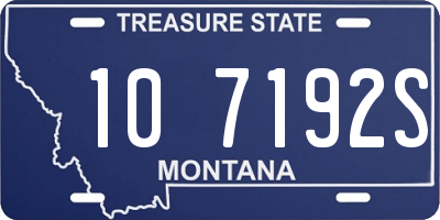 MT license plate 107192S