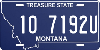 MT license plate 107192U