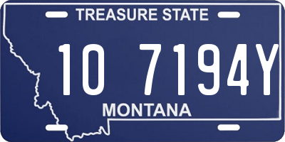 MT license plate 107194Y