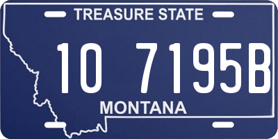 MT license plate 107195B