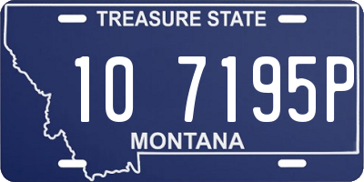 MT license plate 107195P