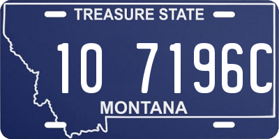 MT license plate 107196C