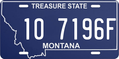 MT license plate 107196F