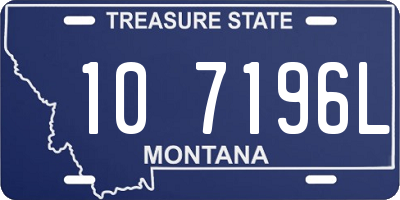 MT license plate 107196L