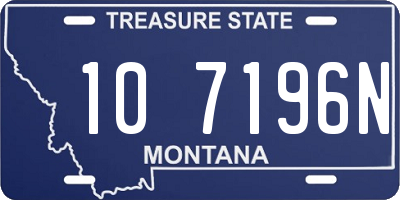 MT license plate 107196N