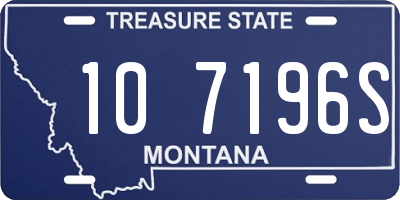 MT license plate 107196S