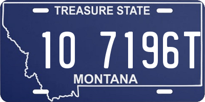 MT license plate 107196T