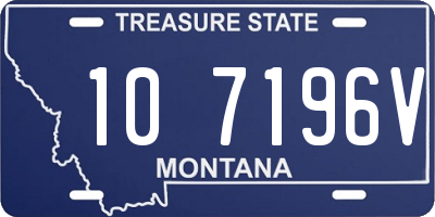 MT license plate 107196V